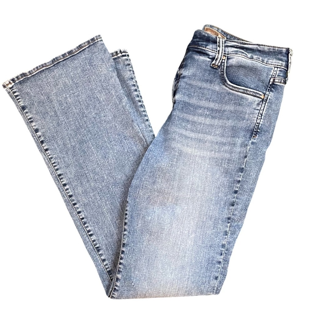 Kut from the Kloth Natalie Fab Ab Boot Cut Flare Leg Blue Denim Jeans Size 12 - Picture 7 of 15